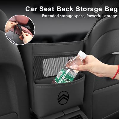 Car Seat Back Storage Bag Phone Pocket Cup Holder Auto Accessories For C4 C3 C5 C1 C2 C-Elysee Berlingo Picasso Jumpy