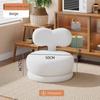 Sofa Stool Reading Single Person Small Stool Home Backrest Living Room Rotatable Lamb Velvet Solid Wood Low Stool