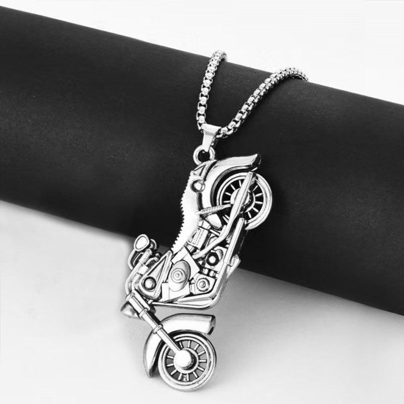 Titanová ocelový náhrdelník Pánský Trendy niche design Hip-Hop Kříž Starobylý stříbrný přívěsek Pánský náhrdelník Všestranný šperk