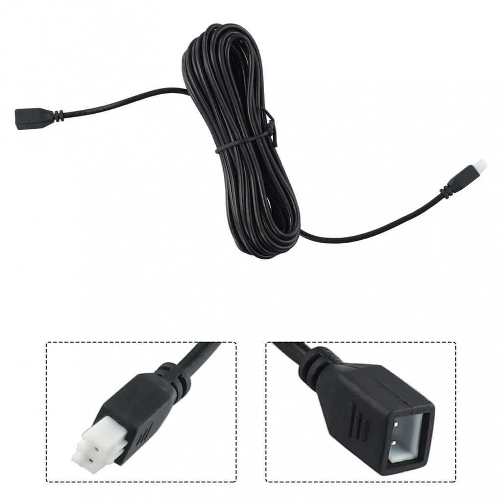 1pc Extension Cable 4 Meters Black Parking Sensor Extension Cable Plastic