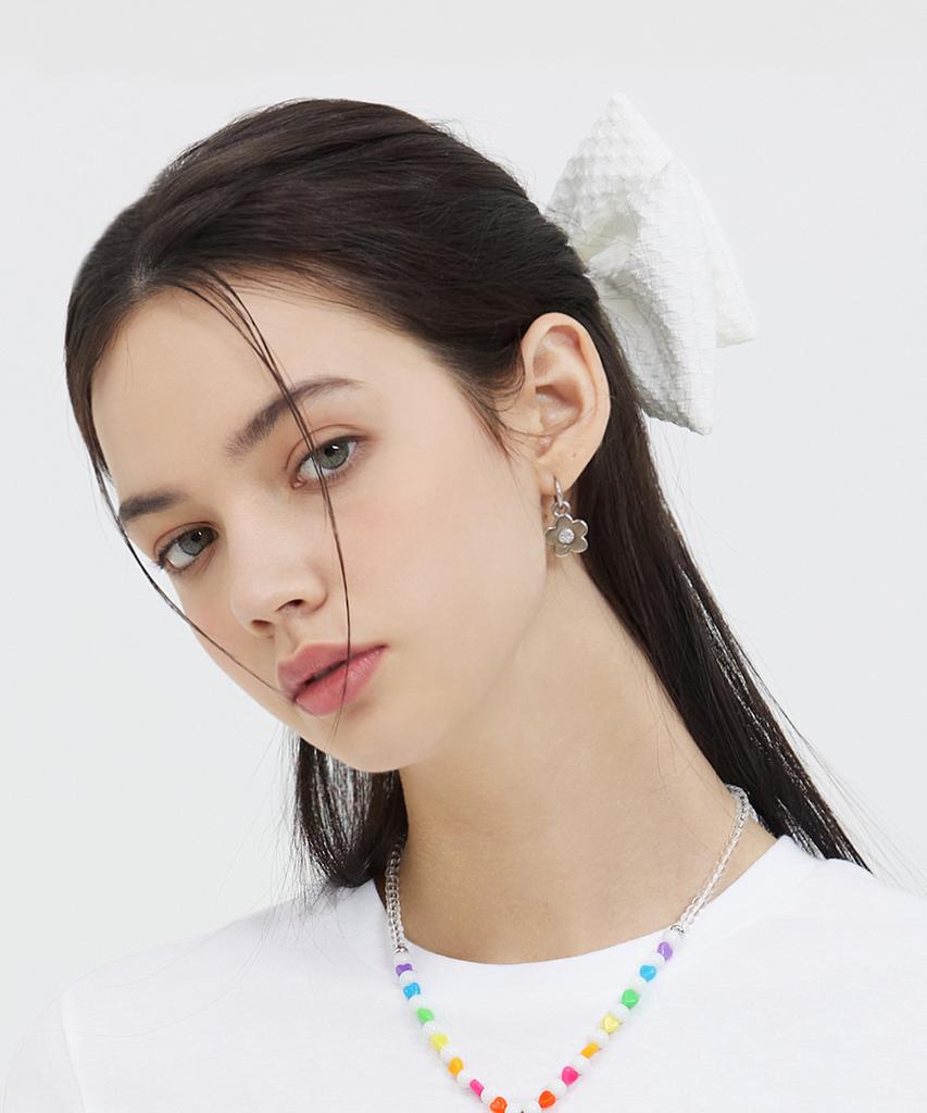 Vvv Square Lace King Ribbon Pin _ White