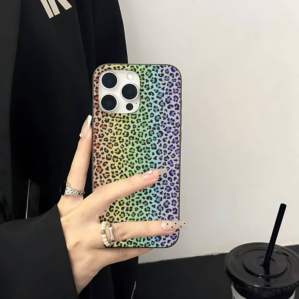 Classic Leopard Cheetah For IPhone 16 15 11 12 13 14 17 Pro Max PLUS Pro Soft Corrugated Silicone Back Phone Case