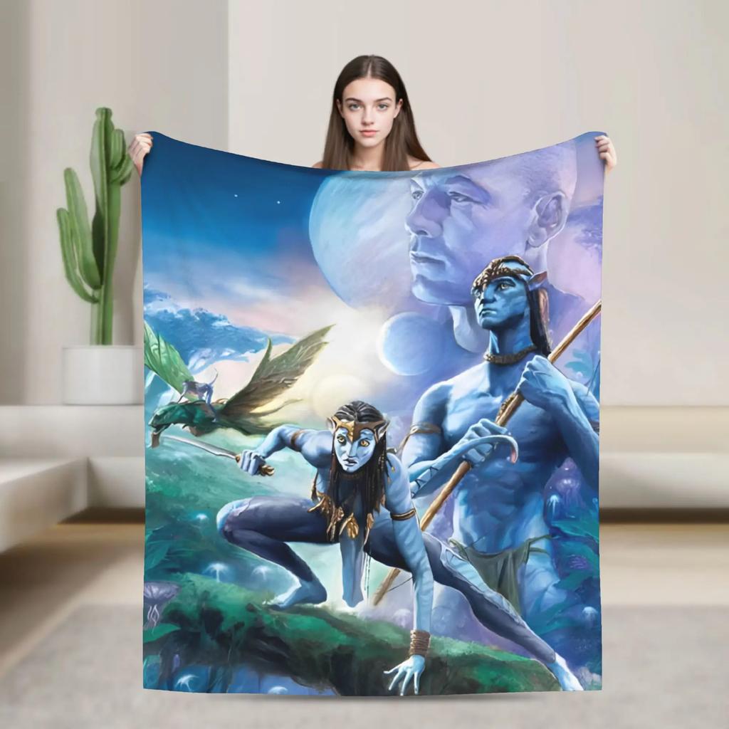 Avatar The Way of Water Plush Blanket Soft Warm Throw for Bedding Outdoor Decorative Use Flannel Bedspread Cover