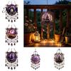 Reflective Sun Catcher Halloween Crystal Window Suncatcher, Acrylic Witch Hanging Wind Chime, Decorative Outdoor Garden Decorations Ornament