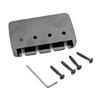 Metal Fixed Hardtail Saddle Bridge with Wrench & Screws for 4 String Guitar Bass