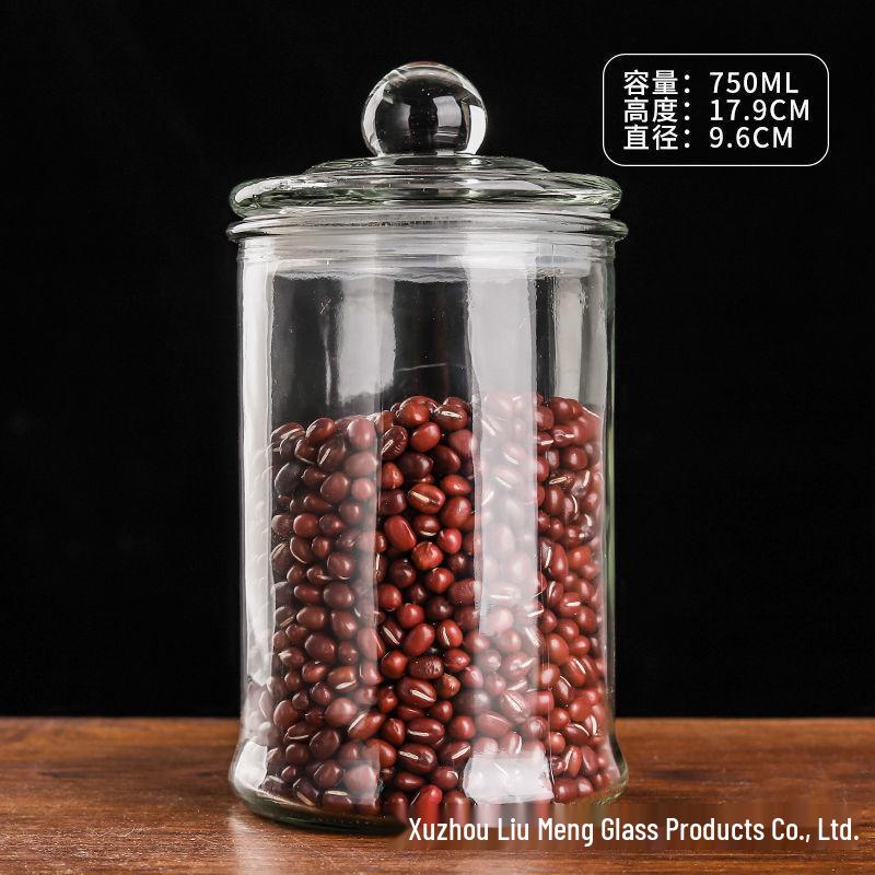 Transparent Glass Multi-functional Storage Jar