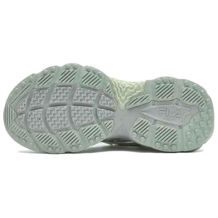 FILA Fern Fashion Versatile Wear Resistant Height Increasing Low Top Dad Shoes Women Sneakers White Green F12W421106FSS