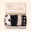 ANGEL SOCKS SET004 - Patterned Gray Toned-Down Daily Fashion Gift Ankle Socks Spring Gold Jewelry