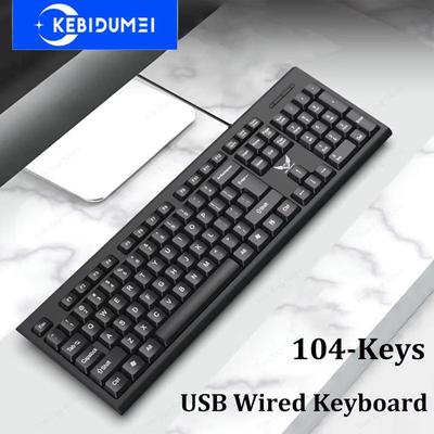 104 billentyűs játékbillentyűzet USB vezetékes billentyűzet Membrános billentyűzet Ergonomikus billentyűzet PC-hez Windows Mac OS