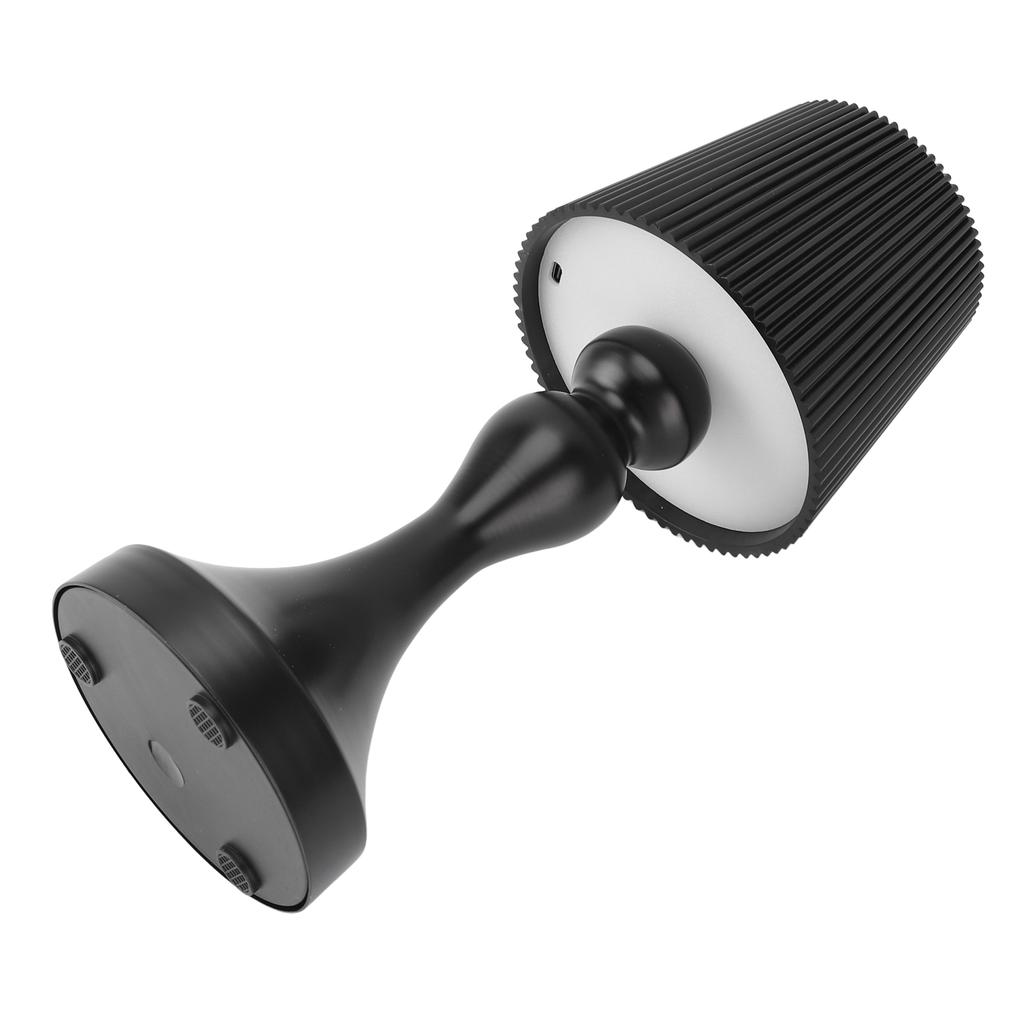 LED Cordless Table Lamp Iron Plastic Pleated Touch Control Stepless Dimmable USB Rechargeable Nightstand Lamp for Bedroom Bar