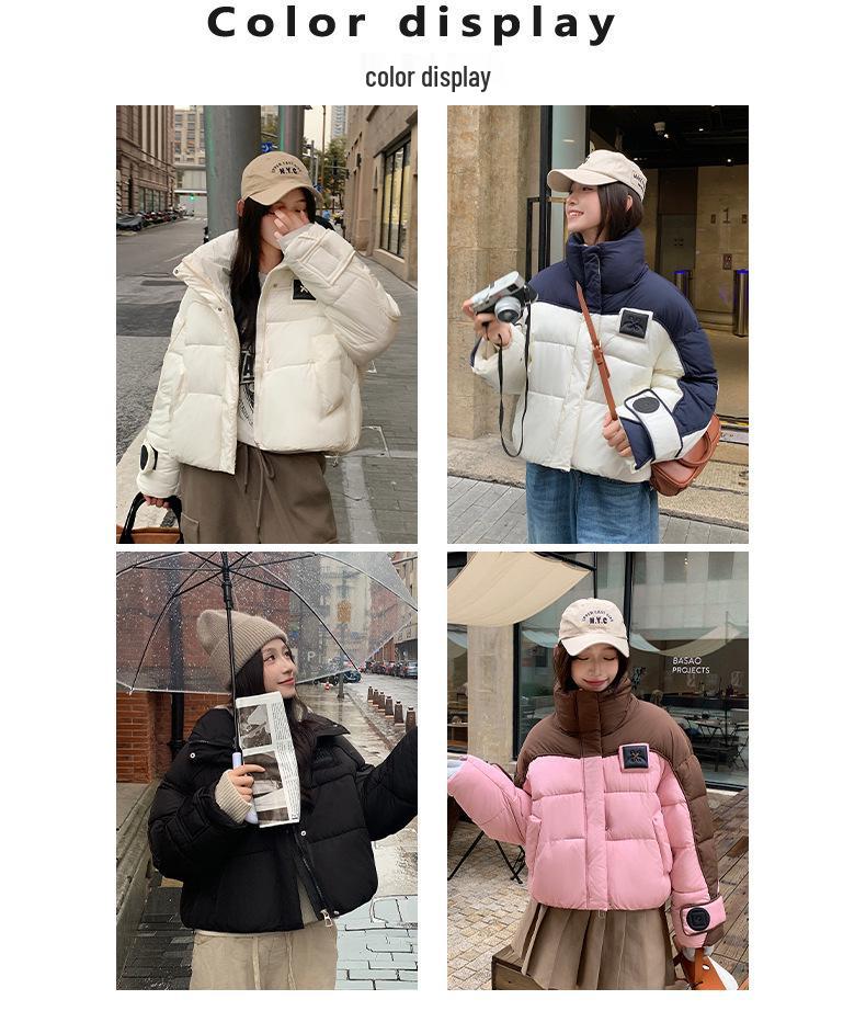 2024 Women's Korean Style Thickened Cotton Jacket - Fashionable, Loose, Warm Winter Outerwear