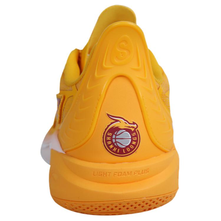 Li Ning Sonic 12 PE Version Shock Absorption Durable Low Top Basketball Shoes Men sneaker Yellow White ABAU019-26