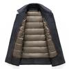 Men's Woolen Coat with Removable Liner - Casual & Business Winter Jacket for Middle-Aged
