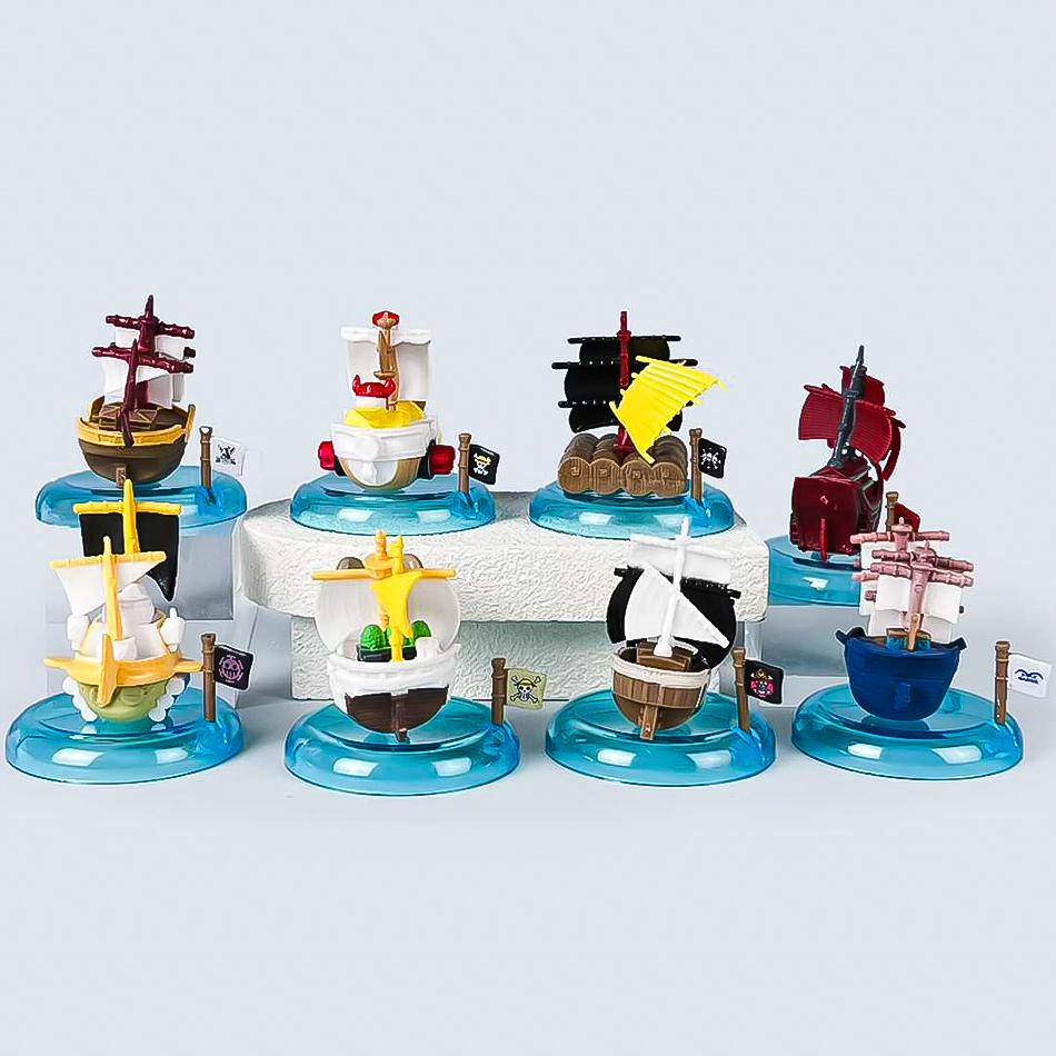 8 pièces One Piece anime Bateau Pirate Tendance Boîte Aveugle Boîte Mystère Ornements Kawaii Figurines Décoration d'Intérieur Bureau