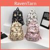 Adorable Cartoon Style Nylon Backpack For Students Trendy Design Large Capacity