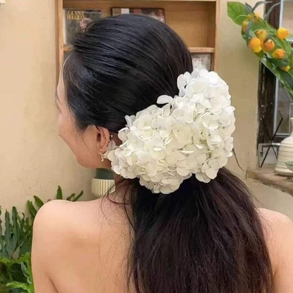 Hydrangea Bride Headdress French Style Hair Jewelry Fairy Bridal Headwear  Hair Accessories