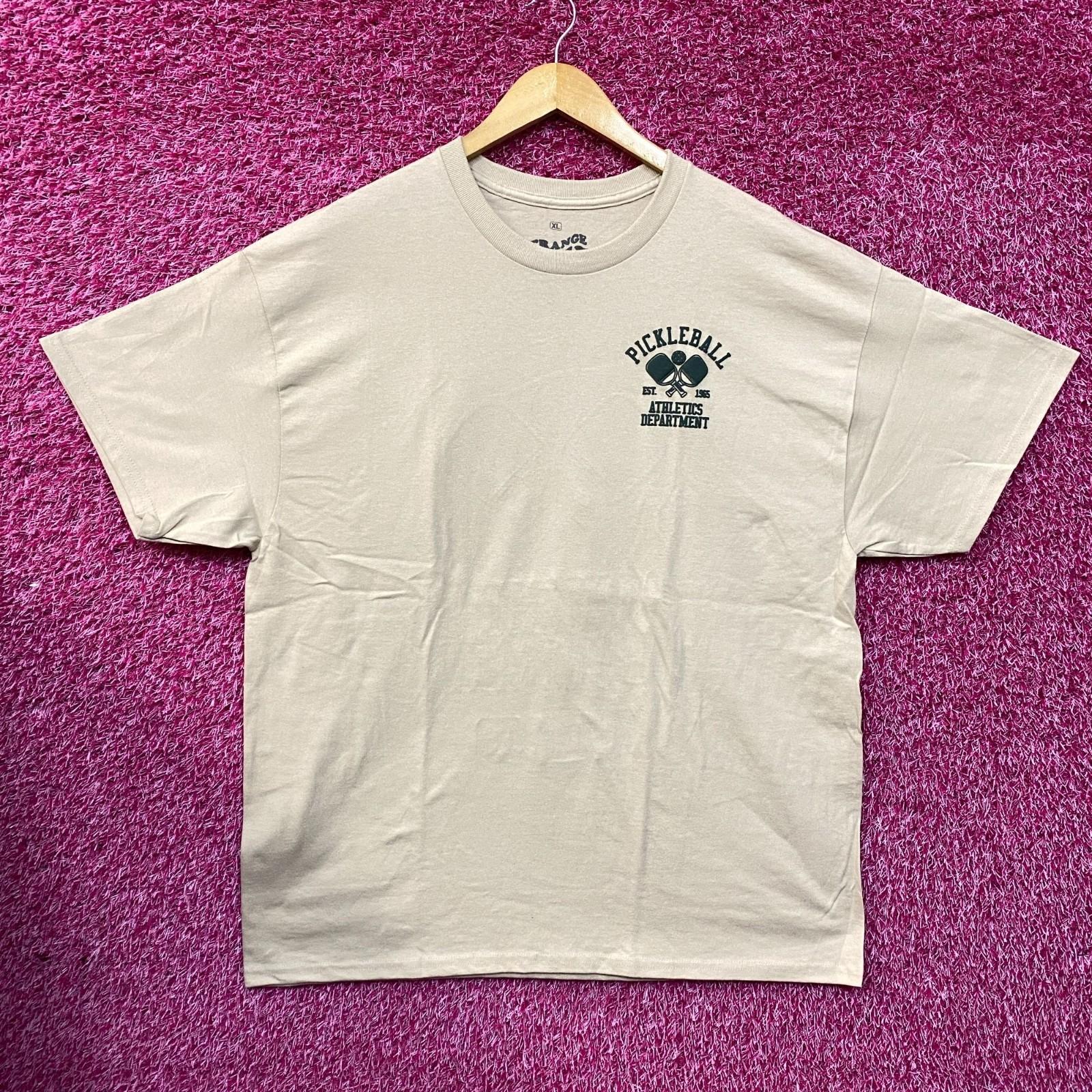 Strange Daze Pickleball Athletics Department Beige T-Shirt XL XXXL