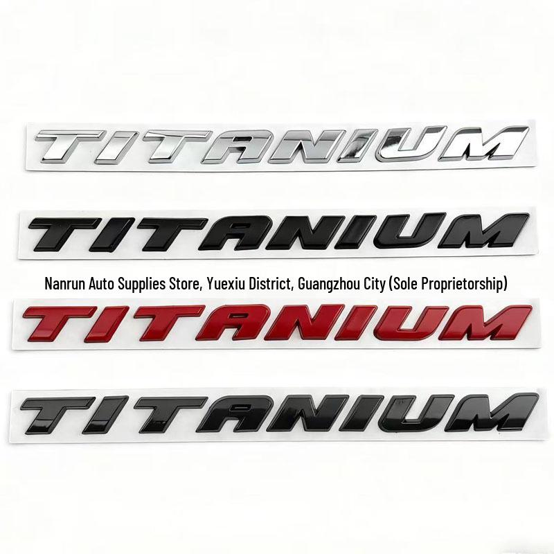 TITANIUM: Premium metal trunk sticker for Ford Mondeo and Escape models.