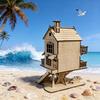 1 Wooden 3D Puzzle Cabin DO-IT-YOURSELF Wooden Assembly Miniature Imaginative Holiday Decor Present Perfect Ideal for Family Assembly