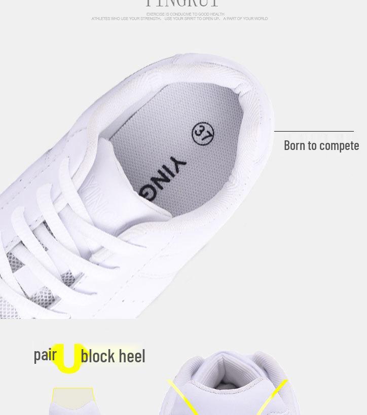 Yingrui Damen- & Kinder-Weiße Wettkampf-Cheerleading- und Tanz-Trainingsschuhe