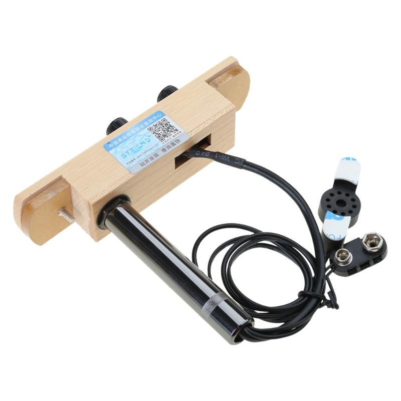 Percussion Cajon Trommel Schallloch Tonabnehmer mit Ton- und Lautstärkeregler Mikrofon Elektronisches Tonabnehmersystem Einfach zu installieren