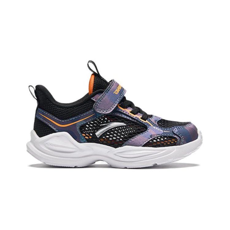 Anta Kids Fabric Non-Slip Breathable Low-Top Running Shoes Kids Sneaker Black Orange A312429919-4