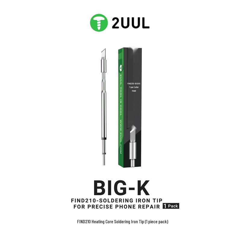 

2UML C210 Soldering Iron Tip - Large K-Type Knife Head, Fast-Heating Core for Electronic Repair, Spot Tinning, and Wire Repair.