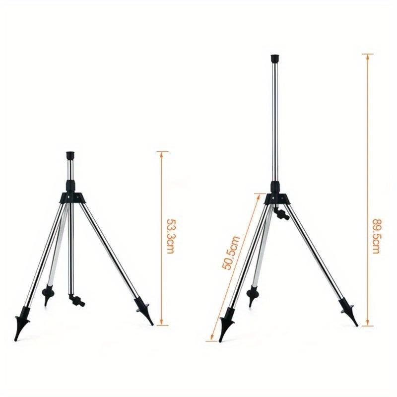 Irrigatore a Treppiede Rotante a 360° per Prato e Giardino Supporto Telescopico Testa dell'Irrigatore su Treppiede Acciaio Inossidabile