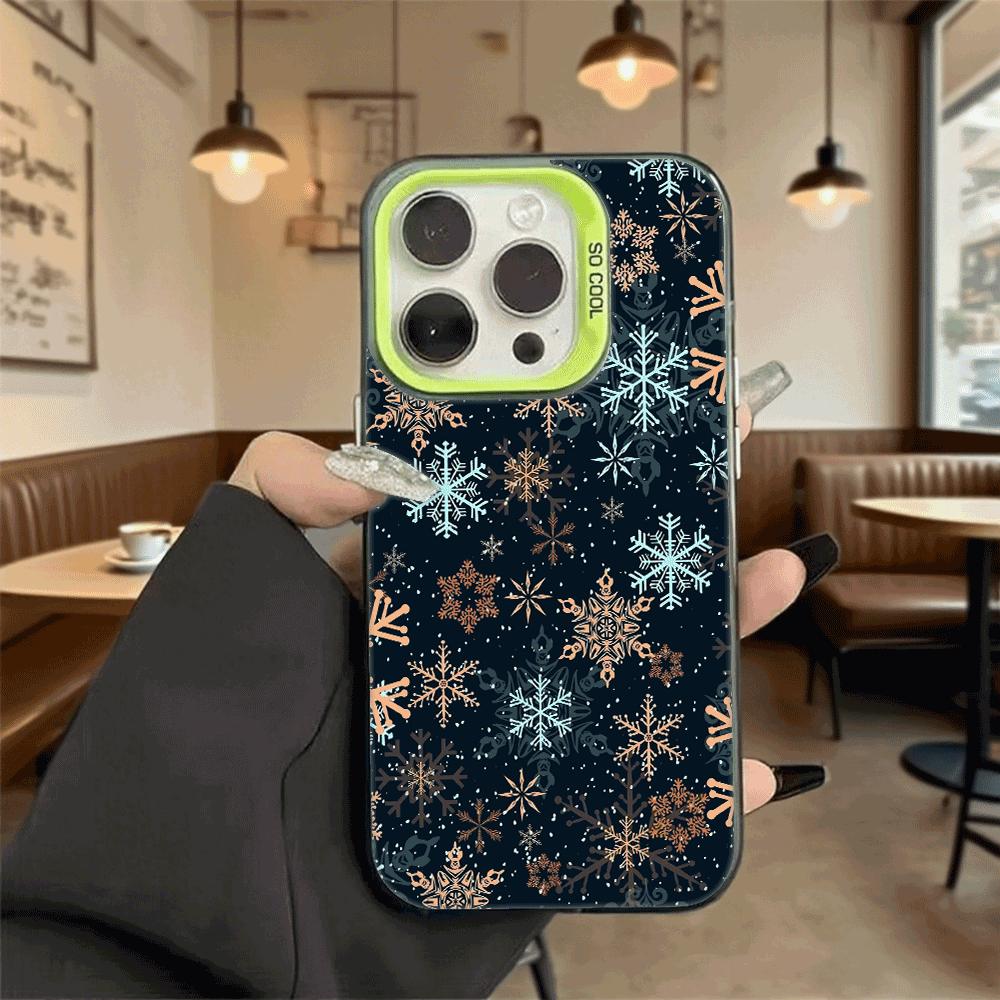 Winter Snowflake Pattern Hard Phone Case for Xiaomi Redmi Note 15 14 13 12 11 Pro Plus Shockproof Protective Cover