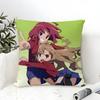 Anime TToradora Pillow Case Cotton Linen Fabric Square Zipper Pillowcase Home Decorative Living Room