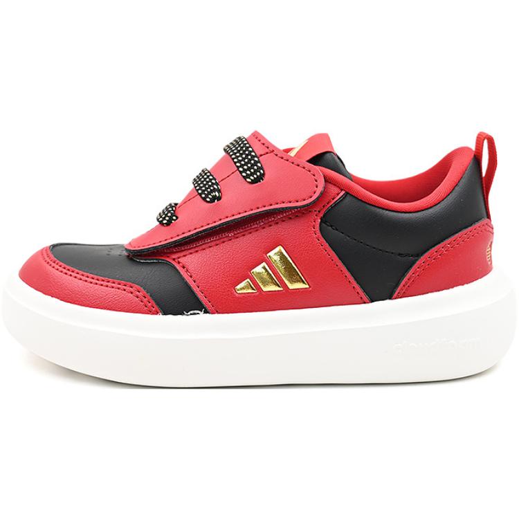 Adidas Park St Comfortable Simple Versatile Sports Non-Slip Wear-Resistant Low-Top Training Shoes Kids Sneakers Red Black JR3358