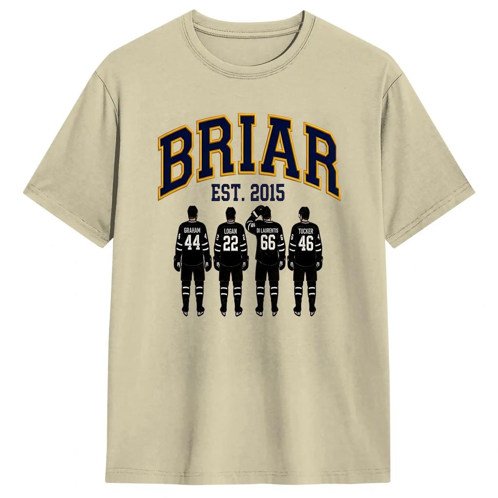 Außerhalb des CampusBriar U Briar University Eishockey Romanze Hawks Eishockey Team T-Shirt Strand T-Shirts Baumwolle Trendiges Cooles T-Shirt für Männer