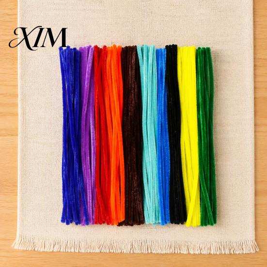 Parent Child Activity Supplies 100Pcs Pipe Cleaners for Handicrafts, Flexible Chenille Stems DIY Fluffy Craft Sticks Sculpting Art Projects,