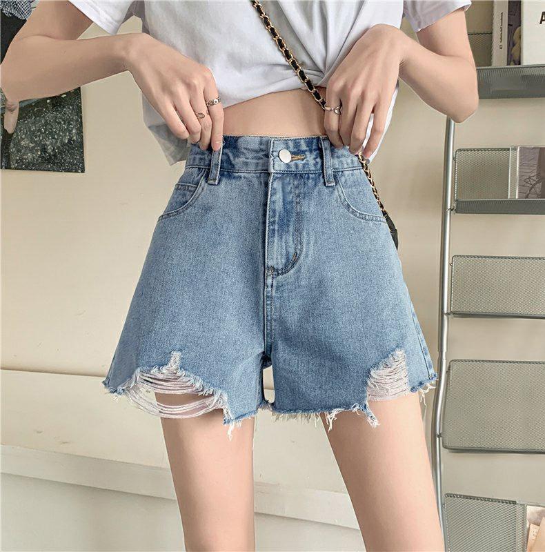 Summer Women's Jeans Shorts Broken High Waist Sexy Pants Denim Jeans
