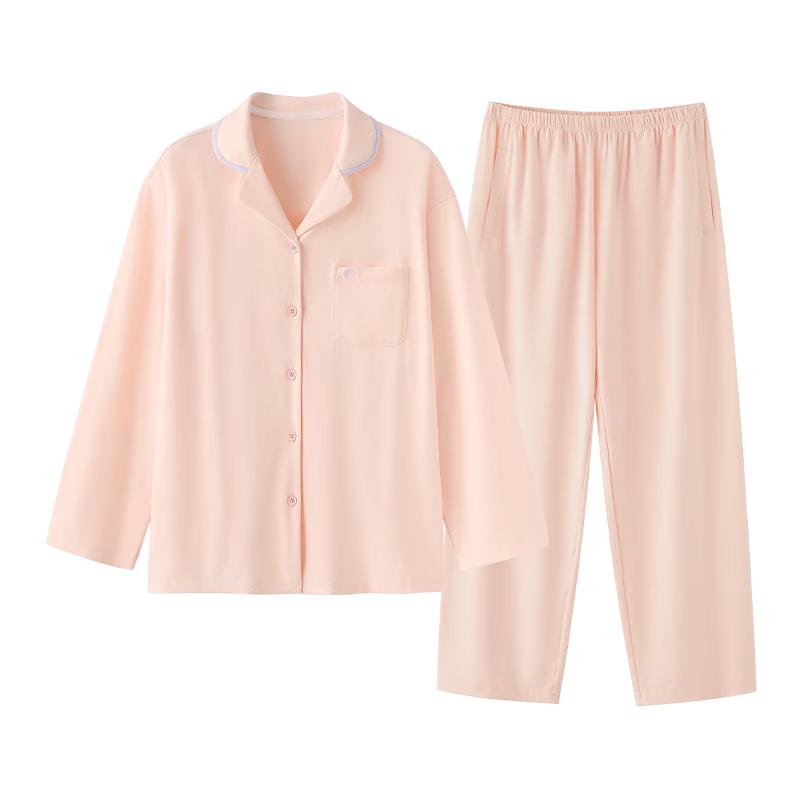 Songshan Cotton Soft Couple s Long Sleeve Cardigan Pajama Set XL/170