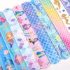 12pcs Mermaid Slap Bracelets Girls Little Mermaid Birthday Party Favors Gift for Guest Kids Classroom Prize Goodie Bag Filler