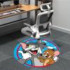 1pc Tom Jerry Office Round Area Rug, Indoor Mat Suitable For Office, Under Office Chairs Bedroom Living Room Home Decor, Room Deco