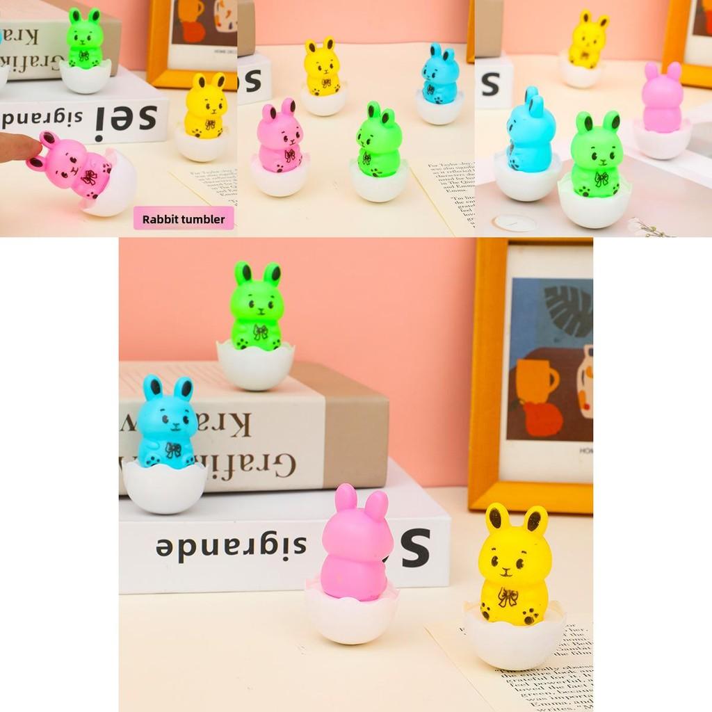 Rabbit Tumbler Toy For Kids With Plastic Resin Material And Educational Benefits