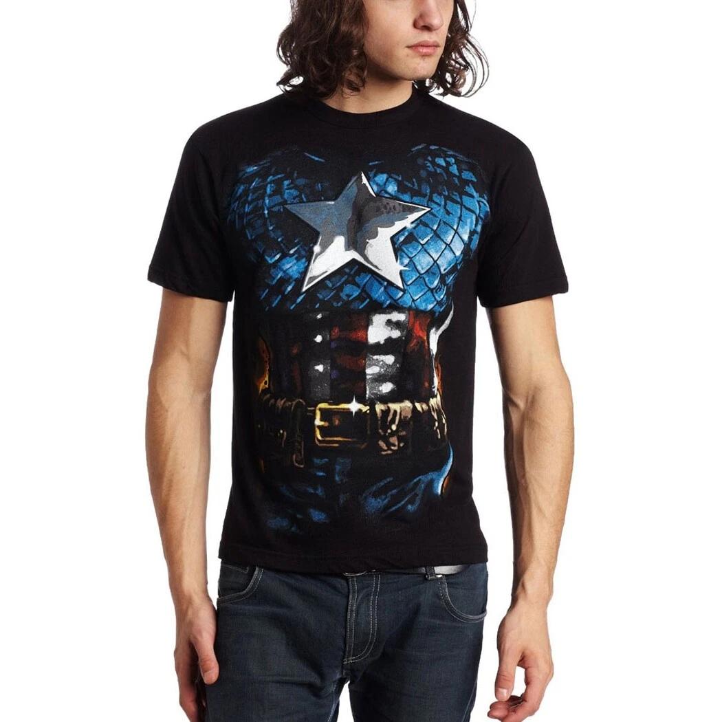 Captain America Costume T-Shirt New XL