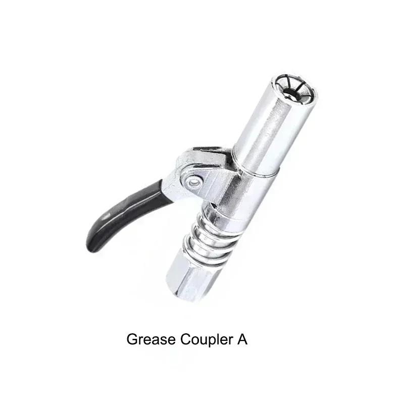 Grease Coupler Heavy-Duty Quick Release Grease Gun Coupler NPTI/8 10000 PSI Two Press Easy To Push Accessories