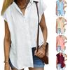 Casual Summer Short Sleeve Lapel Shirt In Solid Color