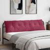 Back Cushion Burgundy 180 X 50 Cm Cord Fabric