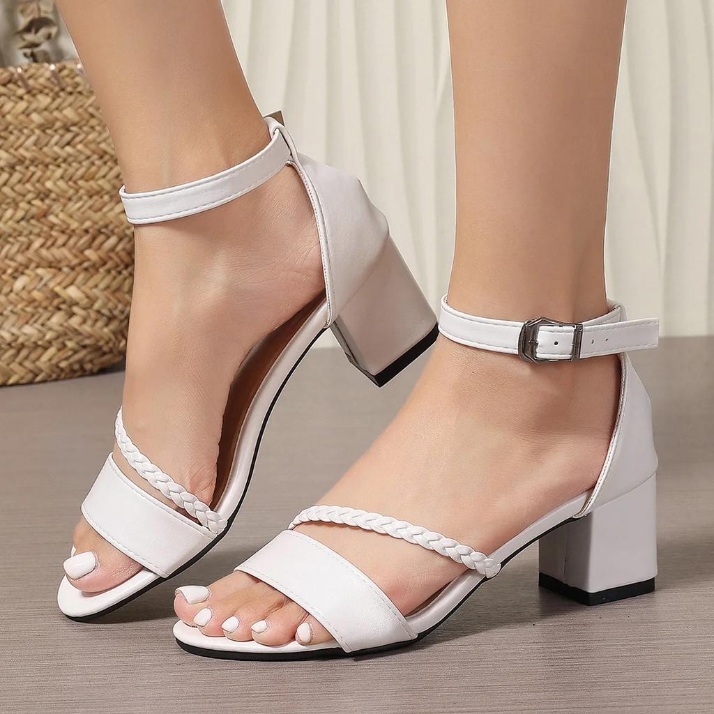 Fashion Women's Buckle Sandals Summer High-heeled Women's Luxury Sandals Heels Women Luxury Sandals Women Designers 2025