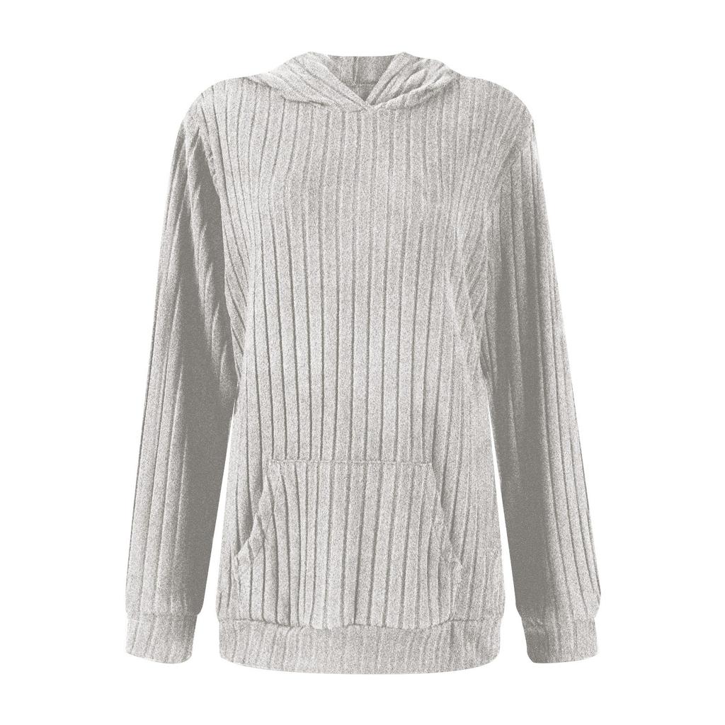 Damen Hoodies Langarm Casual Solid Sweatshirts Für Frauen Pullover Mit Taschen