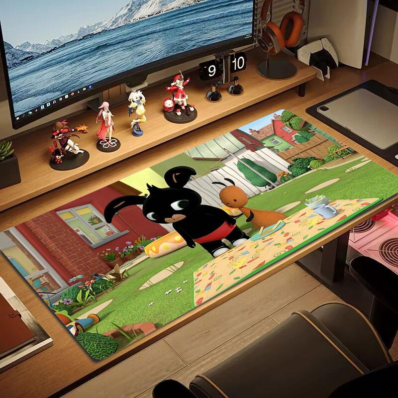 Bing Large Size Mouse Pad Large Gaming Table Cushion Non-slip Laptop Tablet Big Mousepad XXL Mat Mini PC Playmat With Lock edge