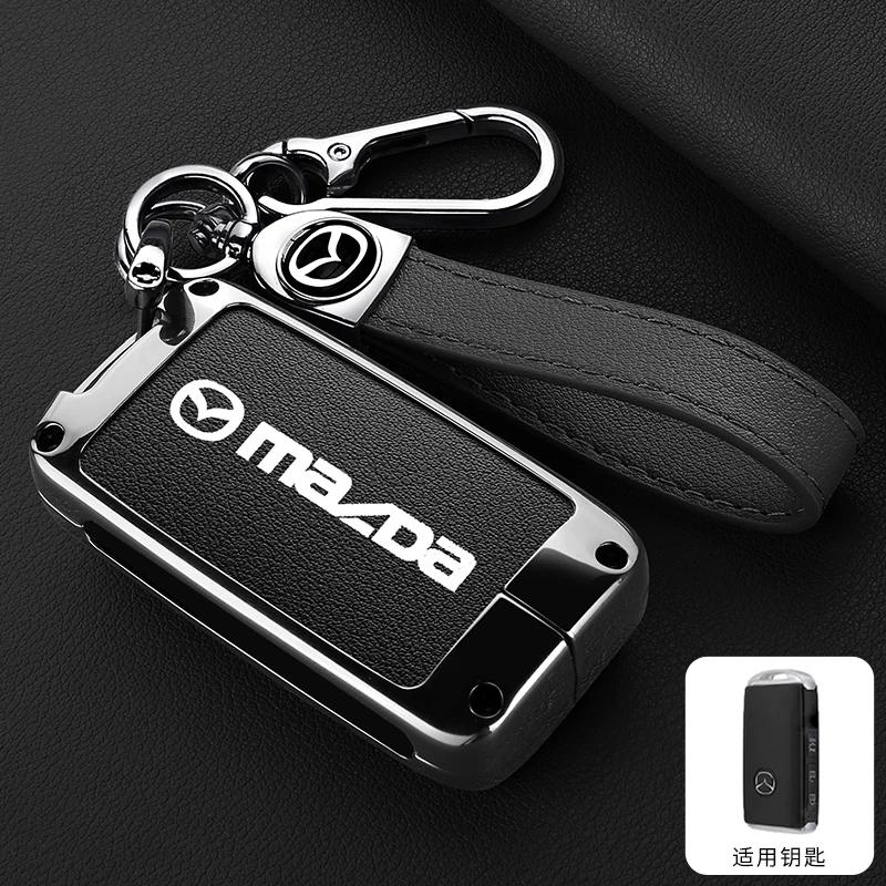 Lederen autosleutelhoes voor afstandsbediening voor Mazda 3 Alexa CX30 CX-4 CX5 CX-5 CX8 CX-8 CX-30 CX9 CX-9 Beschermhoes Accessoires