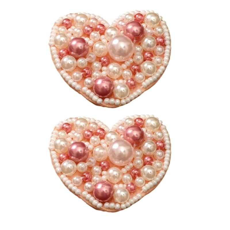 Glittering Rhinestones Heart Decoration For Fabric Improvement On Hats Bags And DIY Ideas