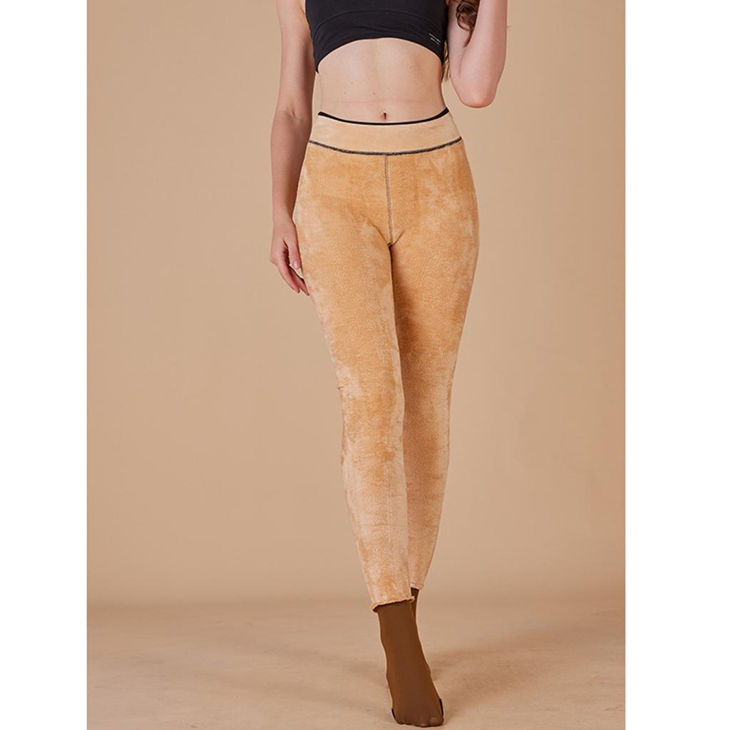 Vysoce kvalitní prodyšné legíny s tlustým fleecem a punčochovými kalhotami, dámské teplé nadměrné jednodílné kalhoty