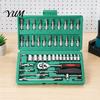Professional Mechanic Tools Socket Wrench Set, Cr-V Steel Alloy Ratchet/Hex Multi-Bit Tool Ratchet Kit with Portable Storage Case for Home Maintenance