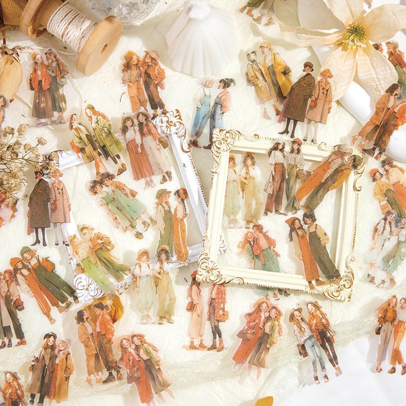 60pcs/1lot Kawaii Stationery Stickers rambling talk Junk Journaling Decorative Mobile Scrapbooking for stickers Scrapbook
